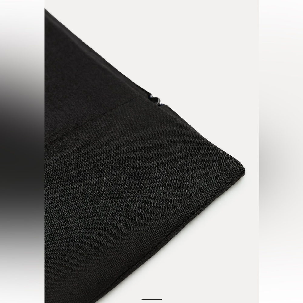 Zara Black Slit 100% Wool high waist Midi Skirt size XS ZW Collection NWT - Picture 7 of 15